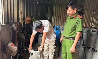 Phát hiện cơ sở sang chiết gas trái phép trong Khu công nghiệp Biên Hòa 1