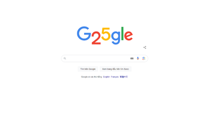 Google Doodle hôm nay 27/9: Sinh nhật thứ 25 của Google