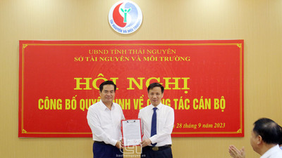 Ông Đặng Văn Huy giữ chức Giám đốc Sở Tài nguyên và Môi trường tỉnh Thái Nguyên