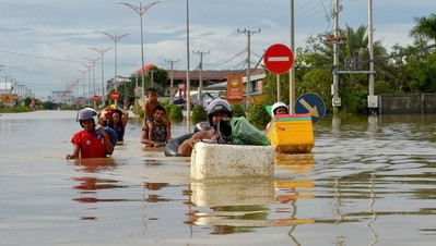 Campuchia tập trung ứng phó với lũ lụt trên diện rộng