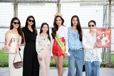 Lê Hoàng Phương lên đường ra Hà Nội dự thi Miss Grand International 2023