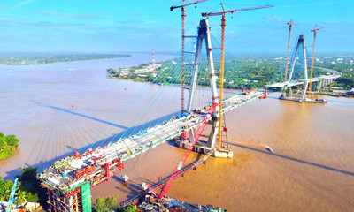 Dự kiến hợp long cầu Mỹ Thuận 2 trong tháng 10/2023