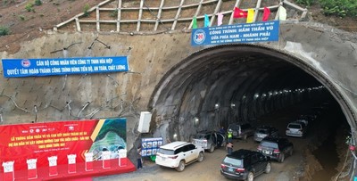 Nghệ An: Thông hầm Thần Vũ cao tốc đoạn Diễn Châu – Bãi Vọt