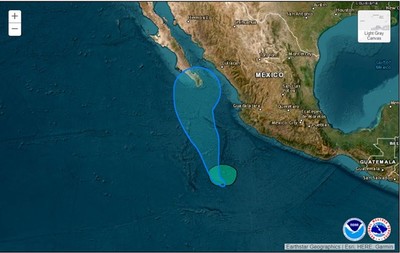 Bão Norma phát triển, hướng tới bán đảo Baja California của Mexico
