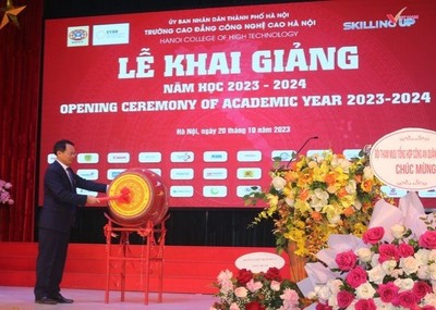Trường Cao đẳng Công nghệ cao Hà Nội tổ chức lễ khai giảng năm học 2023-2024.
