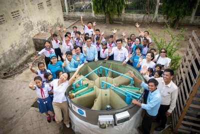 UNICEF lắp đặt nhà vệ sinh không phát thải đầu tiên tại Việt Nam cho học sinh Sóc Trăng
