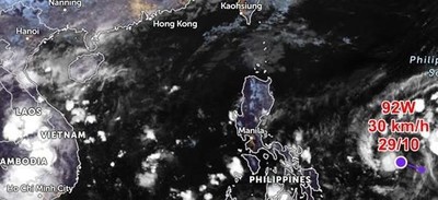 Vùng áp thấp mới xuất hiện ở Thái Bình Dương gần Philippines