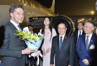 Thủ tướng Vương quốc Hà Lan đến Hà Nội, bắt đầu chuyến thăm chính thức Việt Nam