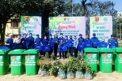 Quảng Nam: Huyện đoàn Nam Trà My hưởng ứng phong trào chống rác thải nhựa