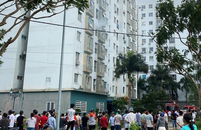 Cháy căn hộ chung cư 12 tầng ở Đà Nẵng