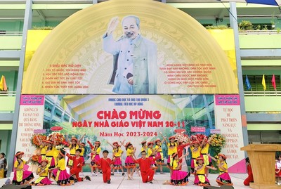 TP.HCM: Trường Tiểu học Kỳ Đồng chào mừng ngày Nhà giáo Việt Nam