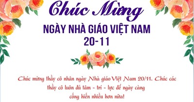 Mẫu thiệp chúc mừng ngày Nhà giáo Việt Nam 20/11 đẹp