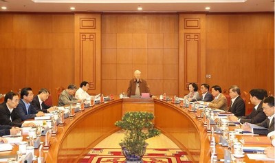 Tổng Bí thư Nguyễn Phú Trọng chủ trì cuộc họp về phòng, chống tham nhũng, tiêu cực