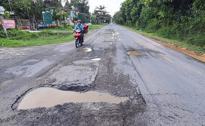 Đắk Nông: Một số đường trong TP Gia Nghĩa hư hỏng, xuống cấp sau mùa mưa