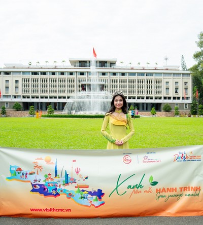Hoa hậu Môi trường Thế giới Nguyễn Thanh Hà chia sẻ thông điệp với mùa du lịch xanh của TP.HCM
