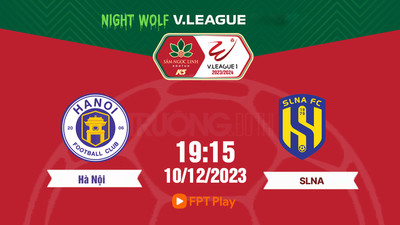 VTV5 Trực tiếp Hà Nội vs SLNA, V-League 2023/24, 19h15 hôm nay 10/12
