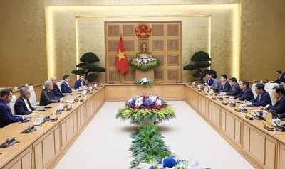Thủ tướng Phạm Minh Chính tiếp Chủ tịch Tập đoàn NVIDIA
