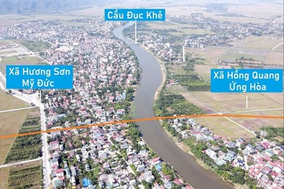 Toàn cảnh tuyến đường Mỹ Đình - Ba Sao - Bái Đính sắp mở qua Ứng Hòa, Hà Nội