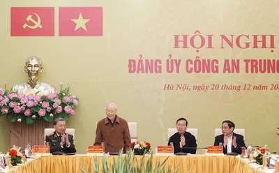Tổng Bí thư Nguyễn Phú Trọng chủ trì Hội nghị Đảng ủy Công an Trung ương