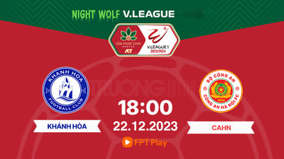 VTV5 Trực tiếp Khánh Hòa vs CA Hà Nội 18h00 hôm nay 22/12 trên FPT Play