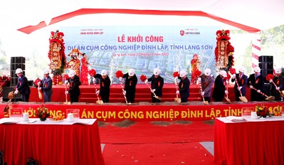 Lạng Sơn: Khởi công dự án cụm công nghiệp Đình Lập hơn 677 tỷ đồng