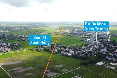 Toàn cảnh vị trí dự kiến mở cao tốc Ninh Bình - Nam Định -Thái Bình -Hải Phòng qua huyện Xuân Trường