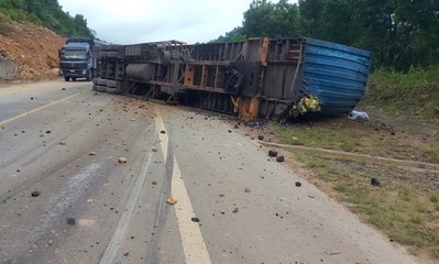 Tai nạn giao thông trên cao tốc La Sơn - Túy Loan, 1 người bị thương