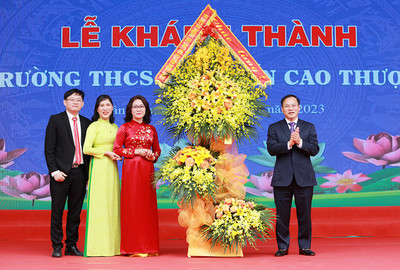 Tân Yên (Bắc Giang): Khánh thành Trường THCS thị trấn Cao Thượng
