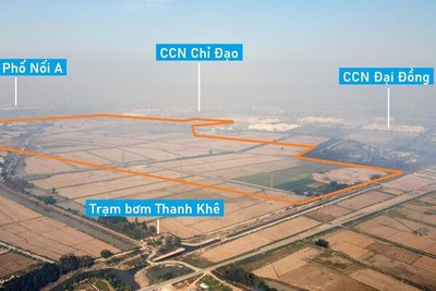 Toàn cảnh Cụm công nghiệp Minh Hải rộng 145 ha sắp xây dựng ở Văn Lâm, Hưng Yên