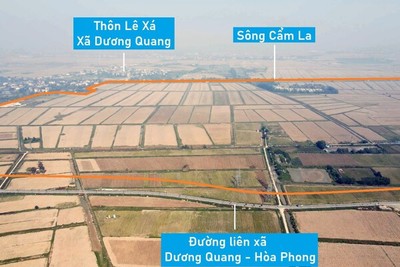 Toàn cảnh vị trí dự kiến quy hoạch Khu công nghiệp Mỹ Hào, Hưng Yên rộng hơn 200 ha