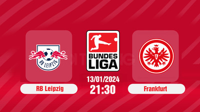 Link xem trực tiếp bóng đá RB Leipzig vs Frankfurt, 21h30 ngày 13/1, Bundesliga
