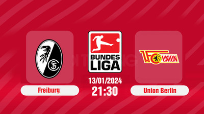 Link xem Trực tiếp bóng đá Freiburg vs Union Berlin 21h30 hôm nay 13/1, Bundesliga