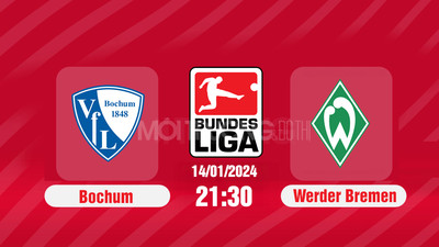Link xem Trực tiếp bóng đá Bochum vs Werder Bremen 21h30 ngày 14/1, Bundesliga