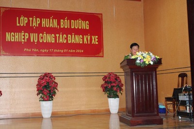 Phú Yên tổ chức khai giảng lớp tập huấn đăng ký xe (Đợt 2)