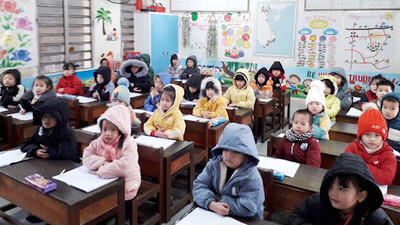 Bắc Giang: Các trường học chủ động chống rét cho học sinh