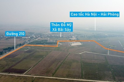 Toàn cảnh vị trí dự kiến quy hoạch Cụm công nghiệp Bắc Sơn khoảng 140 ha ở Ân Thi, Hưng Yên