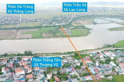 Toàn cảnh vị trí dự kiến quy hoạch cầu vượt sông Kinh Môn nối TX Kinh Môn - Kim Thành, Hải Dương