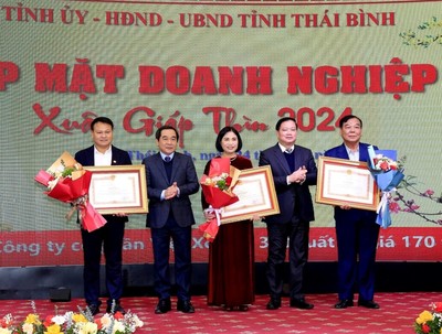 Thái Bình: Gặp mặt, chúc tết doanh nghiệp tiêu biểu nhân dịp Xuân Giáp Thìn 2024