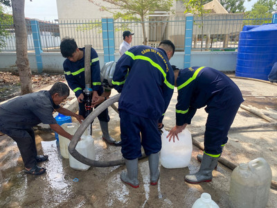 Bình Thuận: Đưa nước sinh hoạt đến cung cấp cho người dân ngày giáp Tết