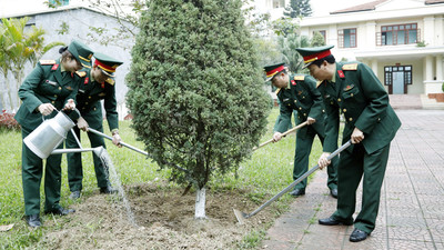 Bắc Giang: Lực lượng vũ trang tỉnh trồng, chăm sóc 60 nghìn cây xanh