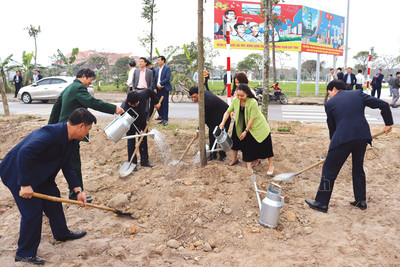 Thuận Thành (Bắc Ninh): Phấn đấu trồng mới khoảng 35.000 cây xanh các loại trong năm 2024
