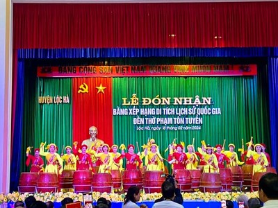 Hà Tĩnh: Lễ đón nhận Bằng xếp hạng Di tích quốc gia đền thờ Phạm Tôn Tuyển