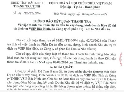 Phát hiện thêm loạt vi phạm của nhà đầu tư tại dự án VSIP Bắc Ninh
