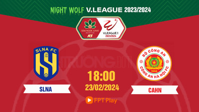 VTV5 Trực tiếp SLNA vs Công an Hà Nội 18h00 hôm nay 23/2, V-League 2023/24
