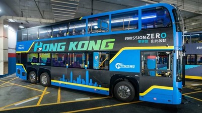 Hong Kong: Xe buýt hai tầng chạy bằng hydro đầu tiên được đưa vào hoạt động