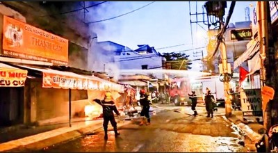 Tân Phú- TP.HCM: Cháy lớn tại chợ phường Hiệp Tân