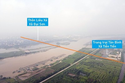 Vị trí dự kiến quy hoạch cầu vượt sông Thái Bình trên tuyến Vành đai 5 Vùng Thủ đô qua Hải Dương