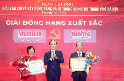 Thành ủy Hà Nội tổ chức Lễ trao thưởng Giải Báo chí về xây dựng Đảng