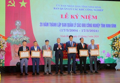 Kỷ niệm 20 năm thành lập Ban Quản lý các khu công nghiệp tỉnh Ninh Bình
