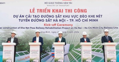 Khởi công dự án cải tạo đường sắt khu vực đèo Khe Nét